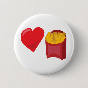 Love Fries! Customisable: 6 Cm Round Badge