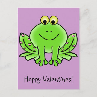 Love Frog Funny Greeting: Hoppy Valentine's Day Holiday Postcard