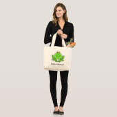Love Frog Funny Greeting: Hoppy Valentine's Day Large Tote Bag (Front (Model))