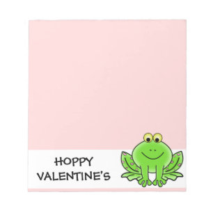 Love Frog Funny Greeting: Hoppy Valentine's Day Notepad