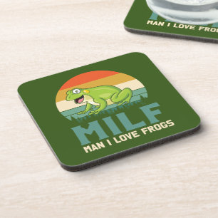 Love Frogs Cork-Backed Coasters