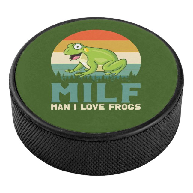 Love Frogs Hockey Puck (3/4)