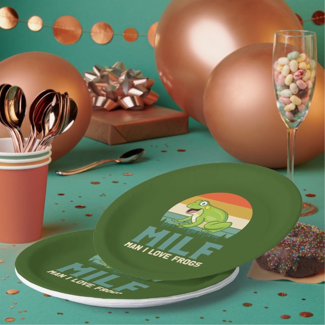 Love Frogs Paper Plates (Multi)