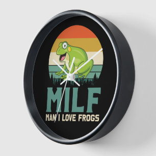 Love Frogs Wall Clock