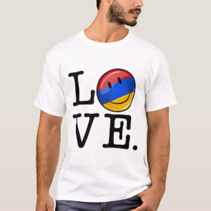 Love From Armenia Smiling Flag T-Shirt