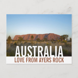 Love From Australia Ayers Rock Uluru Postcard