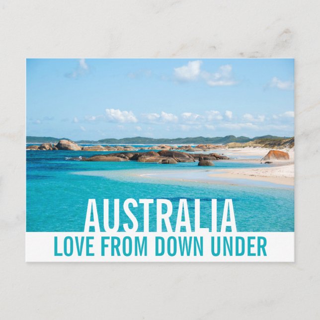 Love From Australia Beach Landscape Paradise Postcard (Front)