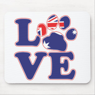 Love-From-Australia-Paw-Print Mouse Mat