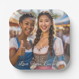 Love From Bavaria Paper Plate