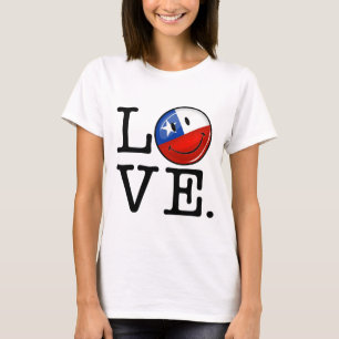 Love From Chile Smiling Chilean Flag T-Shirt