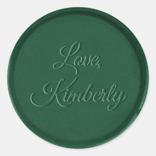 Love From Forest Green Wax Seal Sticker