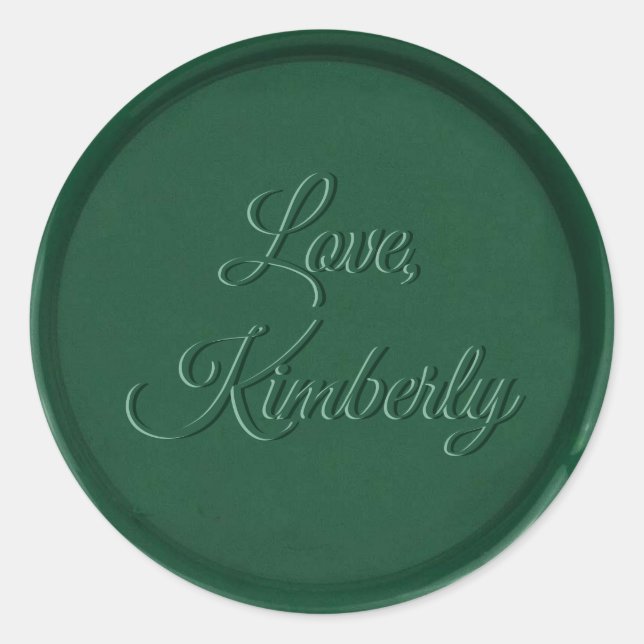 Love From Forest Green Wax Seal Sticker (Front)