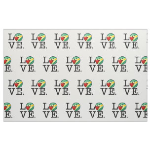 Love From Guyana Smiling Guyanese Flag Fabric