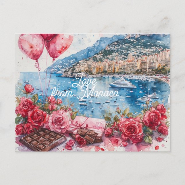 Love From Monaco Holiday Postcard (Front)
