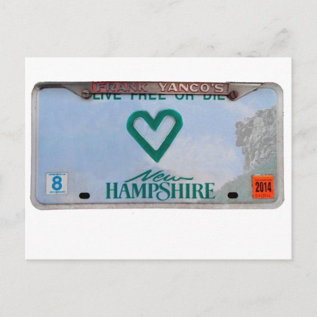 Love from NH license plate POSTCARD (Front)