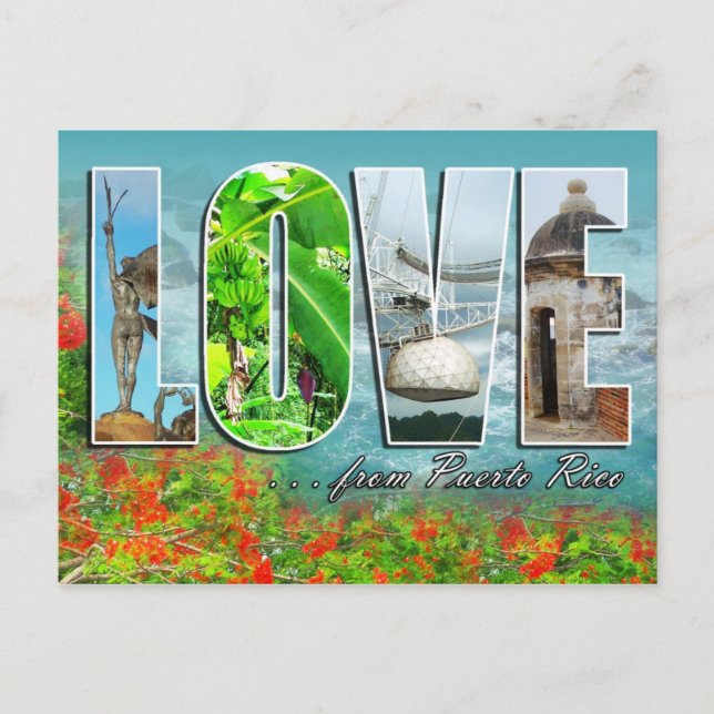 LOVE from Puerto Rico Postcard (Front)