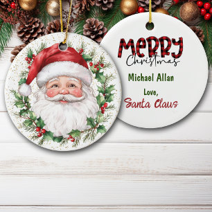 Love from Santa Claus Kid's Christmas Ceramic Tree Decoration