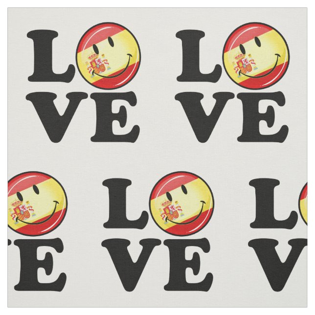 Love From Spain Smiling Flag Fabric (Swatch)
