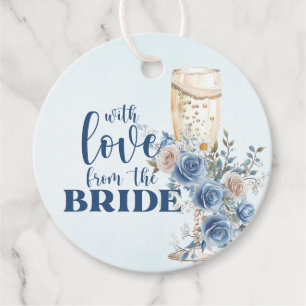 Love from the Bride Something Blue Bridal Shower Favour Tags