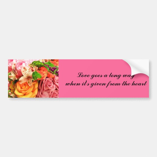 Love from the heart_ bumper sticker (Front)