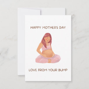 Love from Your Bump: A Mother's Day Message Card