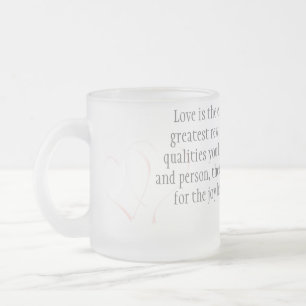 Love Frosted Glass Coffee Mug