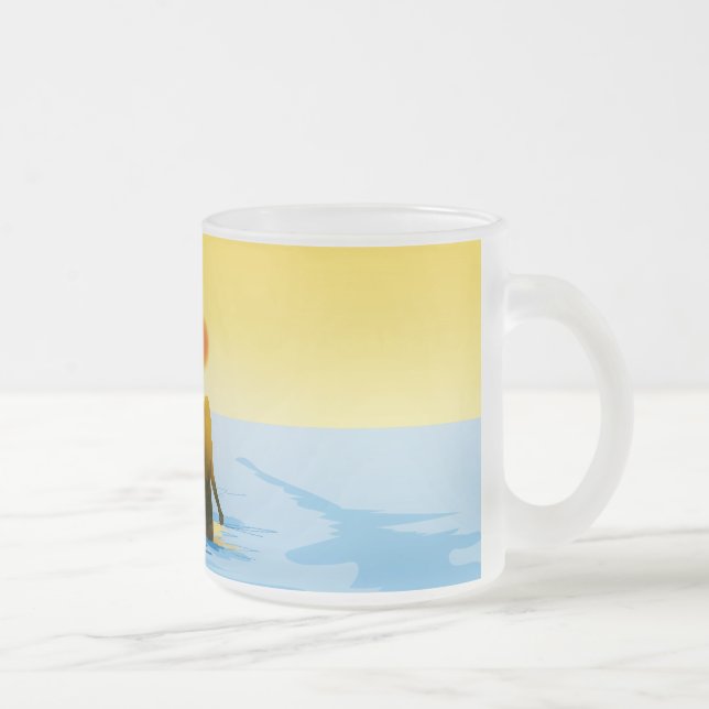 Love Frosted Glass Coffee Mug (Right)