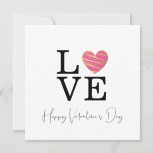 Love Fuchsia Heart Happy Valentine's Day Script