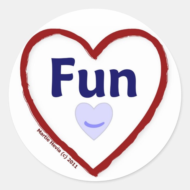 Love Fun Classic Round Sticker (Front)