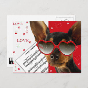 Love. Funny Dog Valentine's Day Holiday Postcard