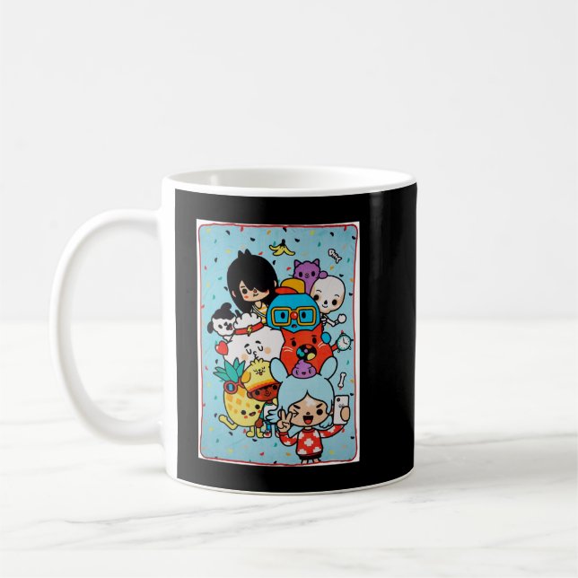 Love Funny Man Manga Toca Boca Anime Cute Gifts Coffee Mug (Left)
