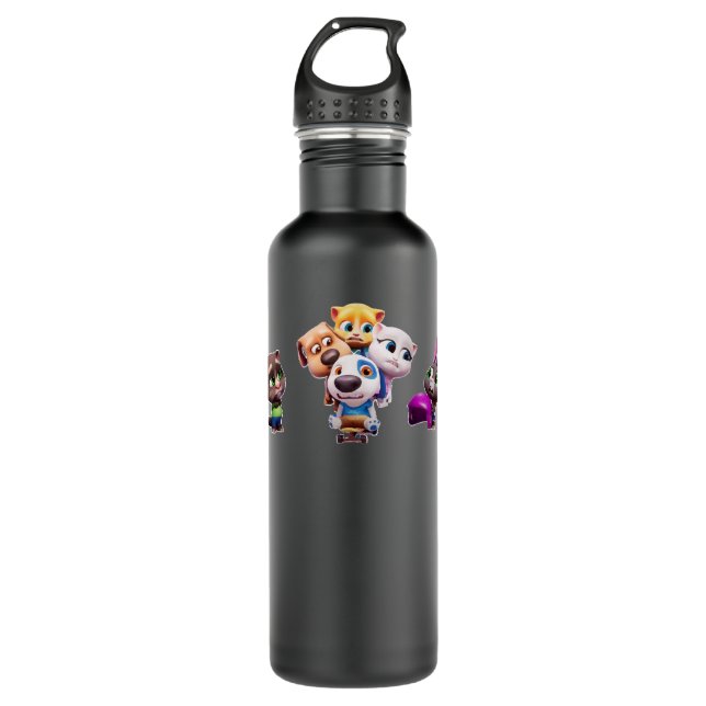 Love Funny Man My Talking Tom Friends All Characte 710 Ml Water Bottle (Front)