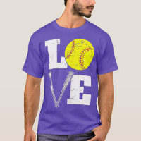 Love Funny Softball Player 