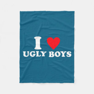 Love Funny Ugly Quote Fleece Blanket