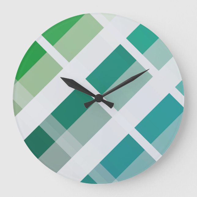 LOVE FUTURE MULTICOLOR INCLINED by masanser Large Clock (Front)