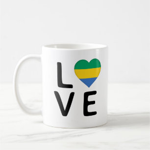 Love - Gabon Flag Coffee Mug