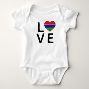 Love - Gambia Flag Baby Bodysuit