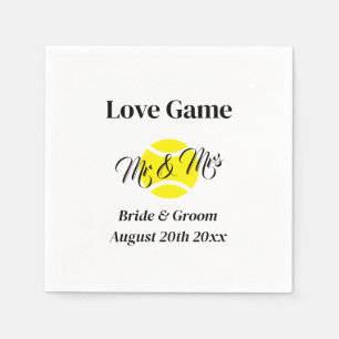 Love Game funny Mr & Mrs tennis theme wedding Napkin