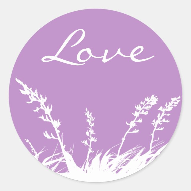 Love Garden Silhouette Envelope Sticker Seal (Front)