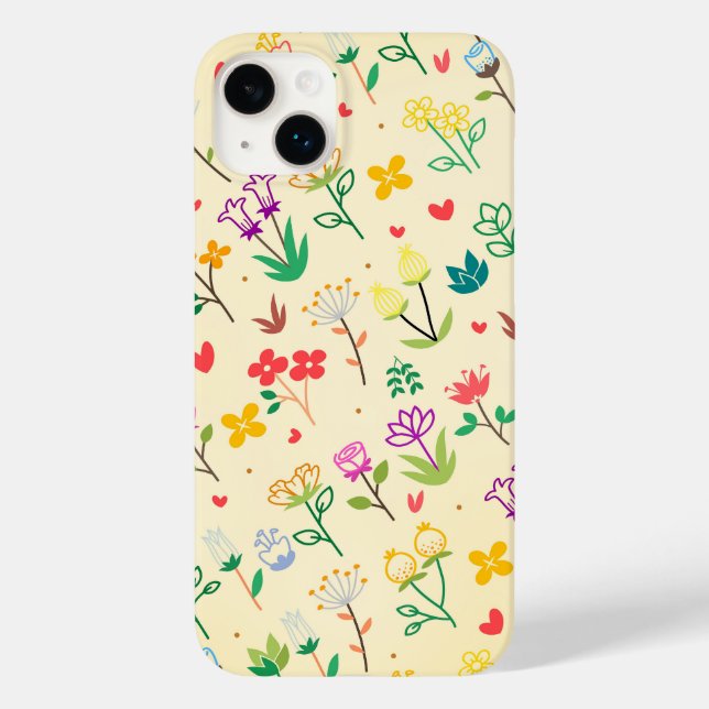 Love Garden Spring Flowers & Hearts  Case-Mate iPhone Case (Back)