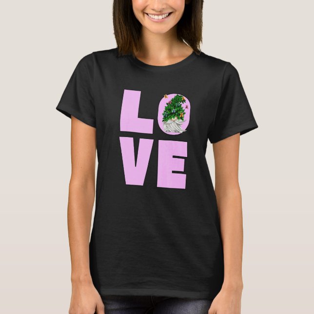 Love Gardening Bush Gnome For Women Cute Summer Bu T-Shirt (Front)