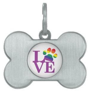 Love-Gay-Pawprint- Pet Tag