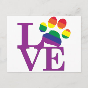 Love-Gay-Pawprint- Postcard