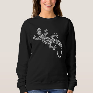 Love Geckos Tribal Lizard Chameleon Gecko Tatt Sweatshirt