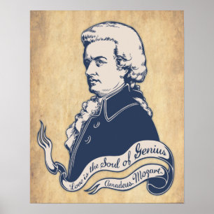 Love = Genius -Mozart Poster