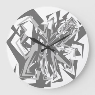 LOVE GEOMESKY ANIMALS dog BY MASANSER Large Clock