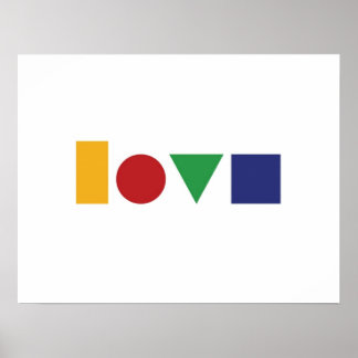 Love geometric print or poster