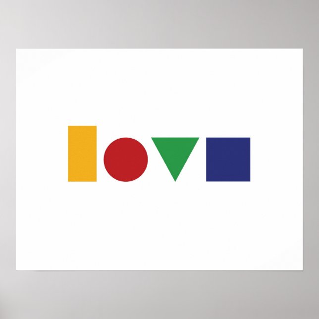 Love geometric print or poster (Front)