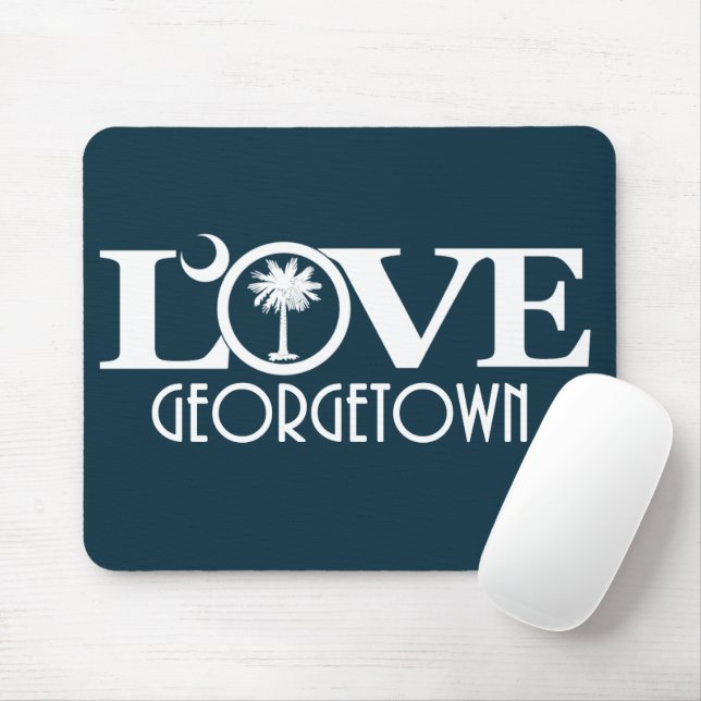LOVE Georgetown South Carolina Mouse Mat (With Mouse)