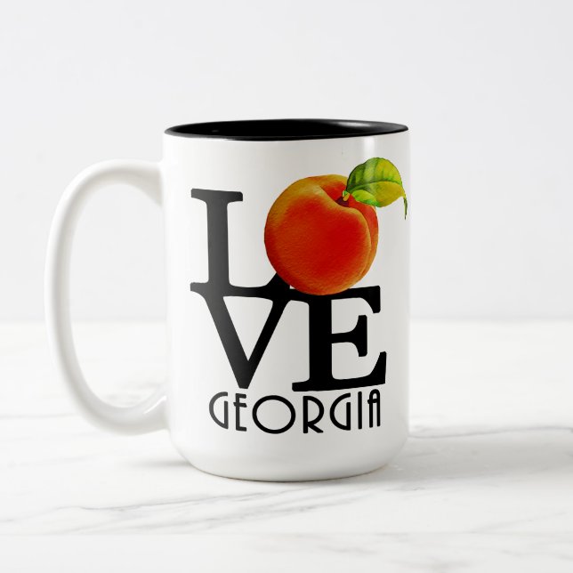LOVE Georgia 15oz Two-Tone Coffee Mug (Left)
